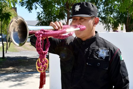 Banda de guerra de la Guardia Estatal, ejemplo de “Disciplina y Servicio”