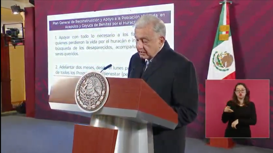 AMLO presenta plan de reconstrucción para Acapulco tras huracán ‘Otis’