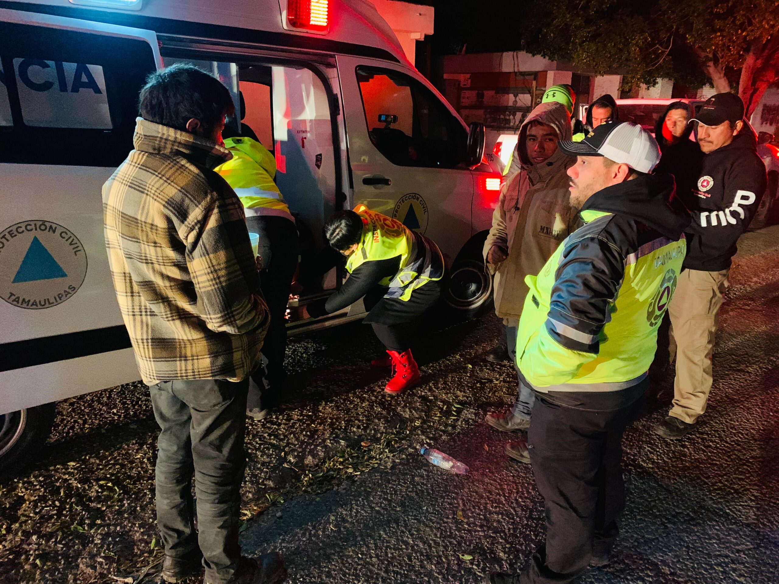 Protección Civil Tamaulipas realizó operativo nocturno en Ciudad Victoria