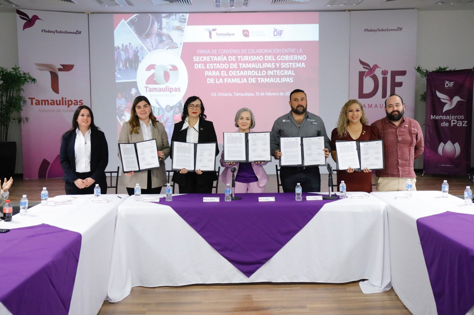 Firman DIF Tamaulipas y la secretaría de turismo convenio de colaboración para beneficio de población vulnerable