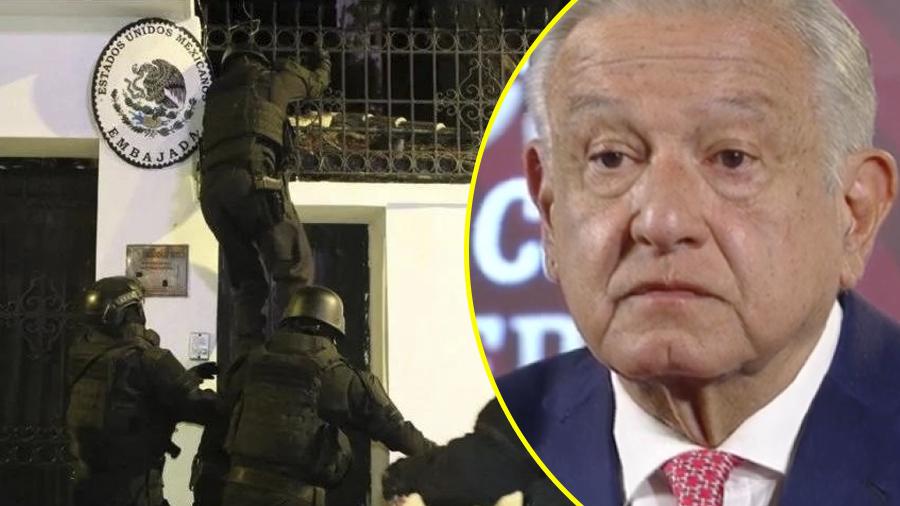 «A México se le respeta», dice AMLO sobre irrupción en embajada