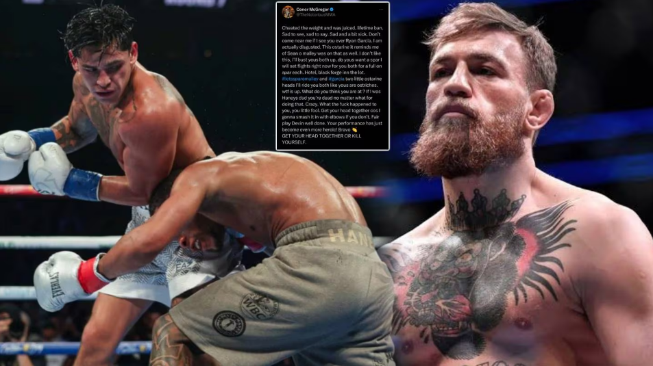 McGregor sugiere SUSPENDER a Ryan García y asegura: ‘Si fuera el padre de Haney, ya estarías muerto’