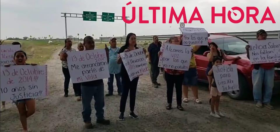 Por ‘asesina’, familiares de víctimas se manifiestan contra Leticia Salazar en Matamoros