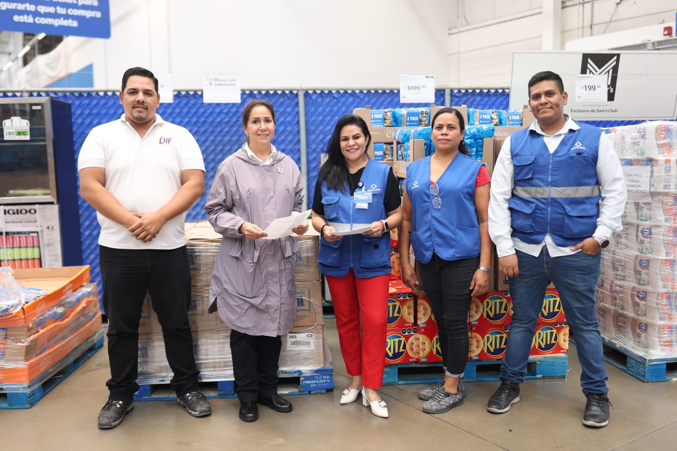Reciben Gobierno del Estado y DIF Tamaulipas donativo de Sam’s Club por más de 163 mil pesos para comunidades afectadas por las lluvias