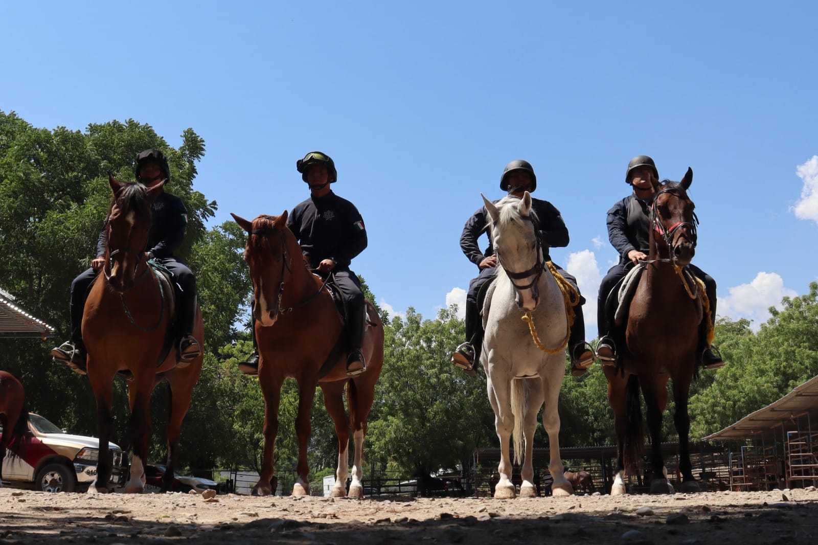 Agrupamiento montado de la Guardia Estatal mantiene proximidad permanente