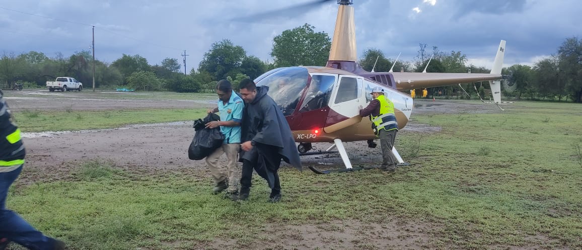 Activa Plan Tamaulipas de la SSPT helicópteros para evacuar a población afectada por creciente del río Purificación