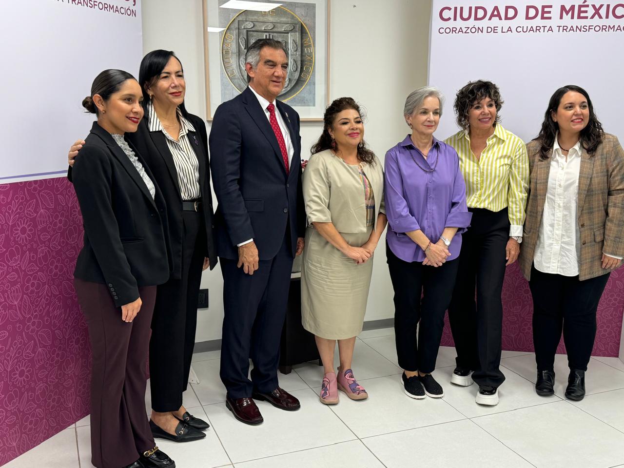 El gobernador y la presidenta del DIF Tamaulipas se reúnen con Clara Brugada