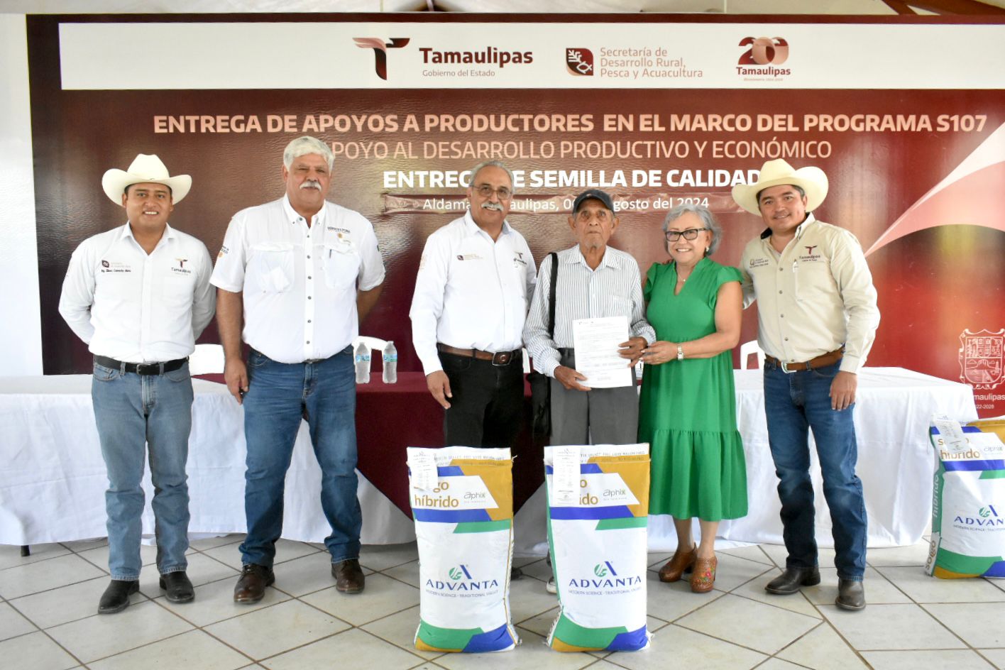 Gobierno de Tamaulipas atiende las necesidades de los productores agrícolas del municipio de Aldama