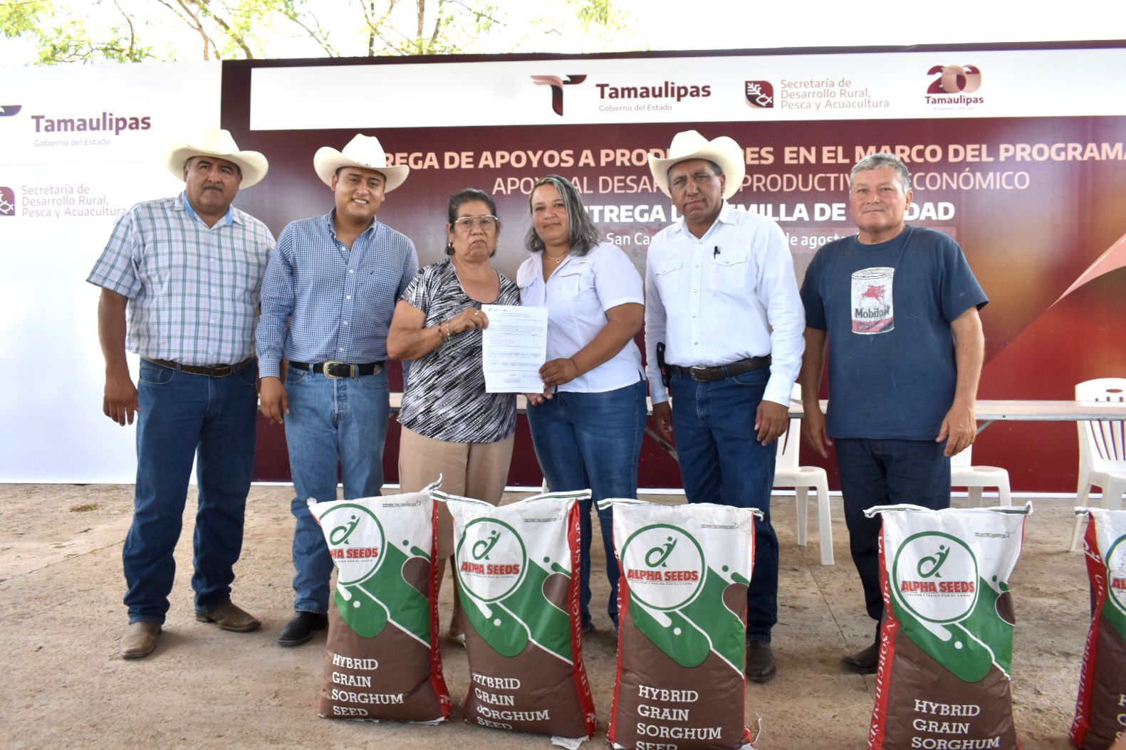 Tamaulipas impulsa la siembra del sorgo y del maíz con la entrega de semilla de calidad