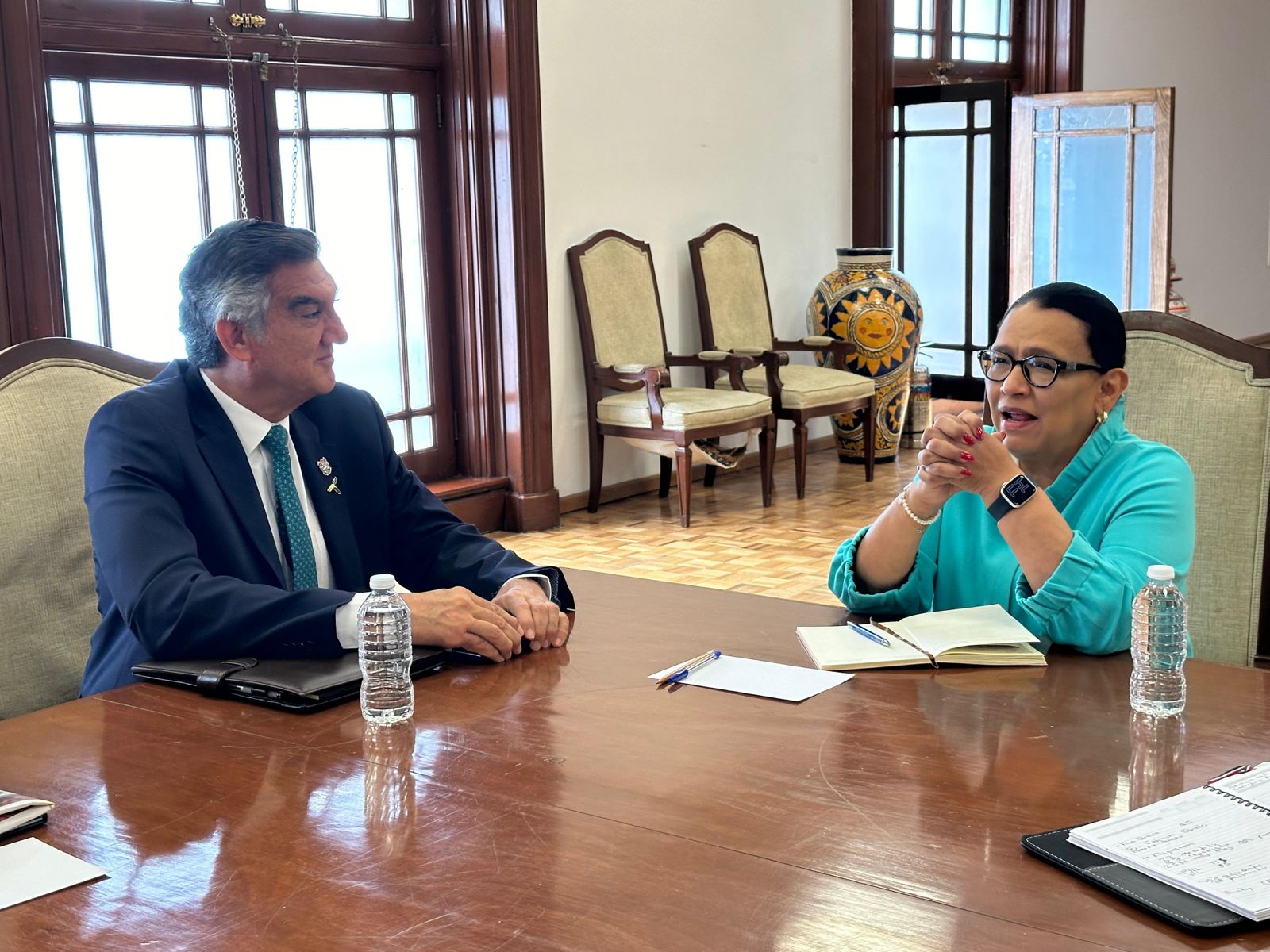 Fortalecer programas federales y seguridad en Tamaulipas, acuerda Américo Villarreal con Rosa Icela y García Harfuch