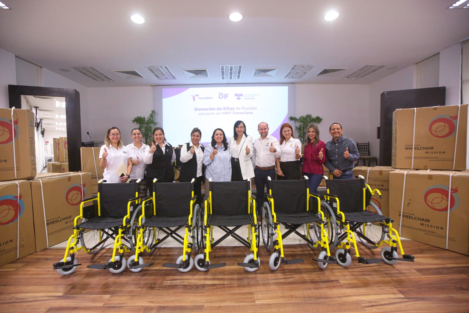 DIF Tamaulipas Recibe sillas de ruedas donadas por Fundación Teletón