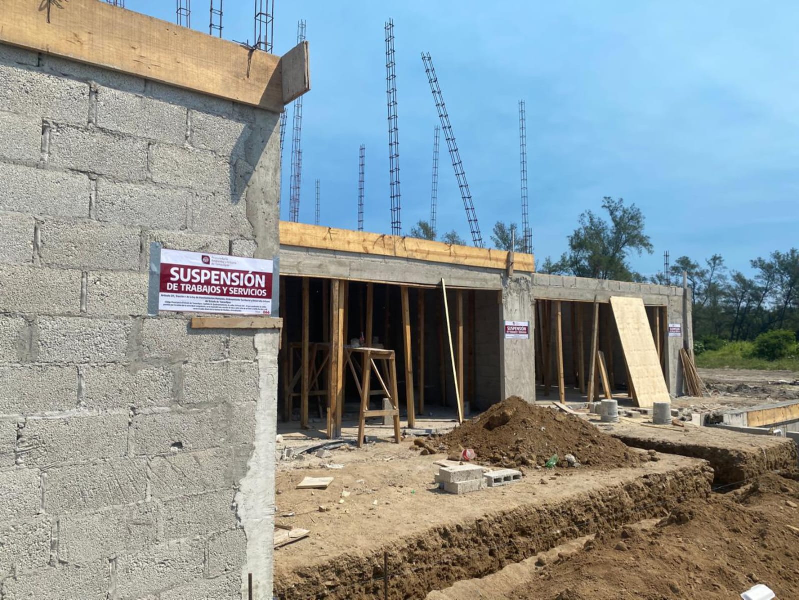 La PAUT Suspende construcción en fraccionamiento irregular de Ciudad Madero