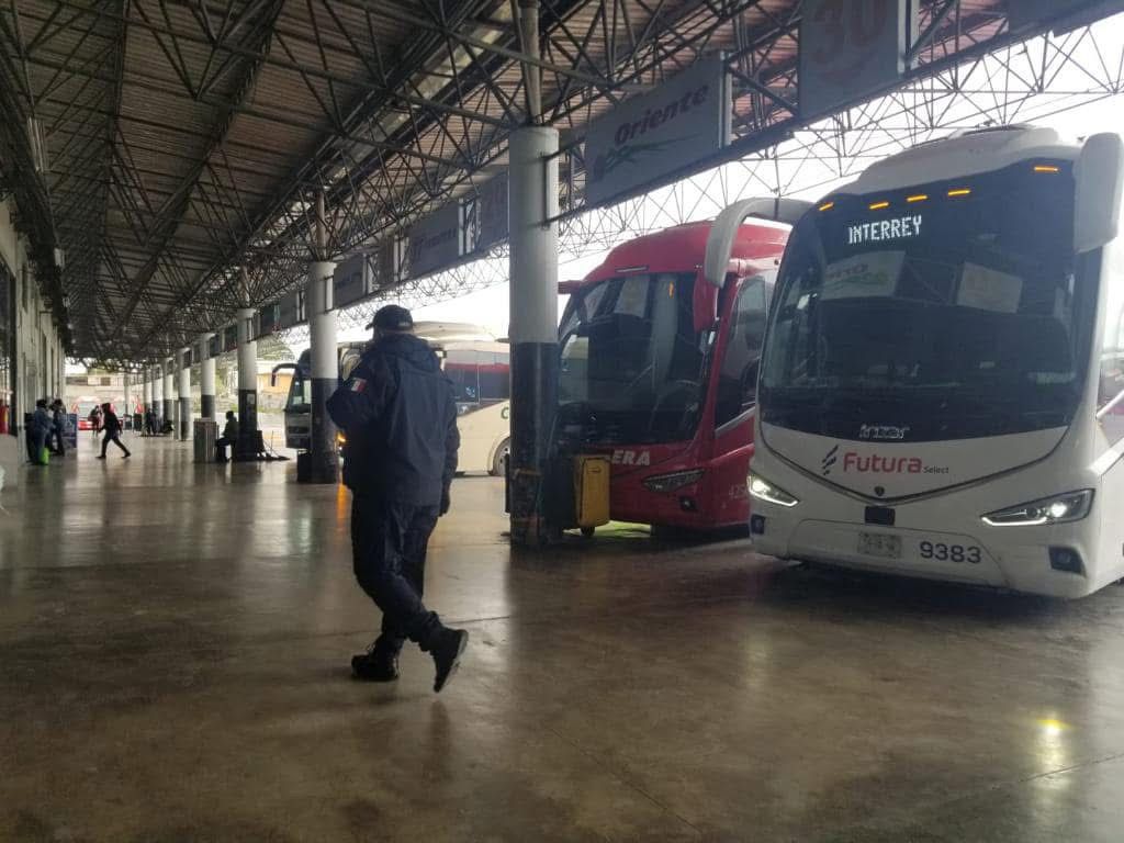 Continúa la Guardia Estatal con operativos de seguridad en centrales de autobuses de Tamaulipas
