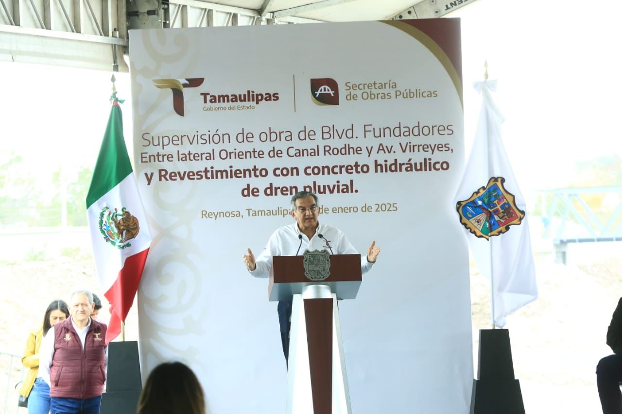 El gobernador Américo Villarreal supervisa avances en infraestructura de Reynosa con inversión histórica de 558.2 MDP