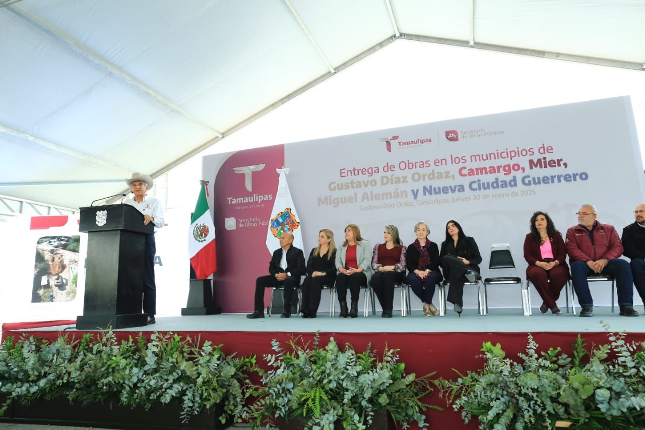 El gobernador Américo Villarreal impulsa el desarrollo de los cinco municipios de La Ribereña con una inversión de 243.6 MDP en obras