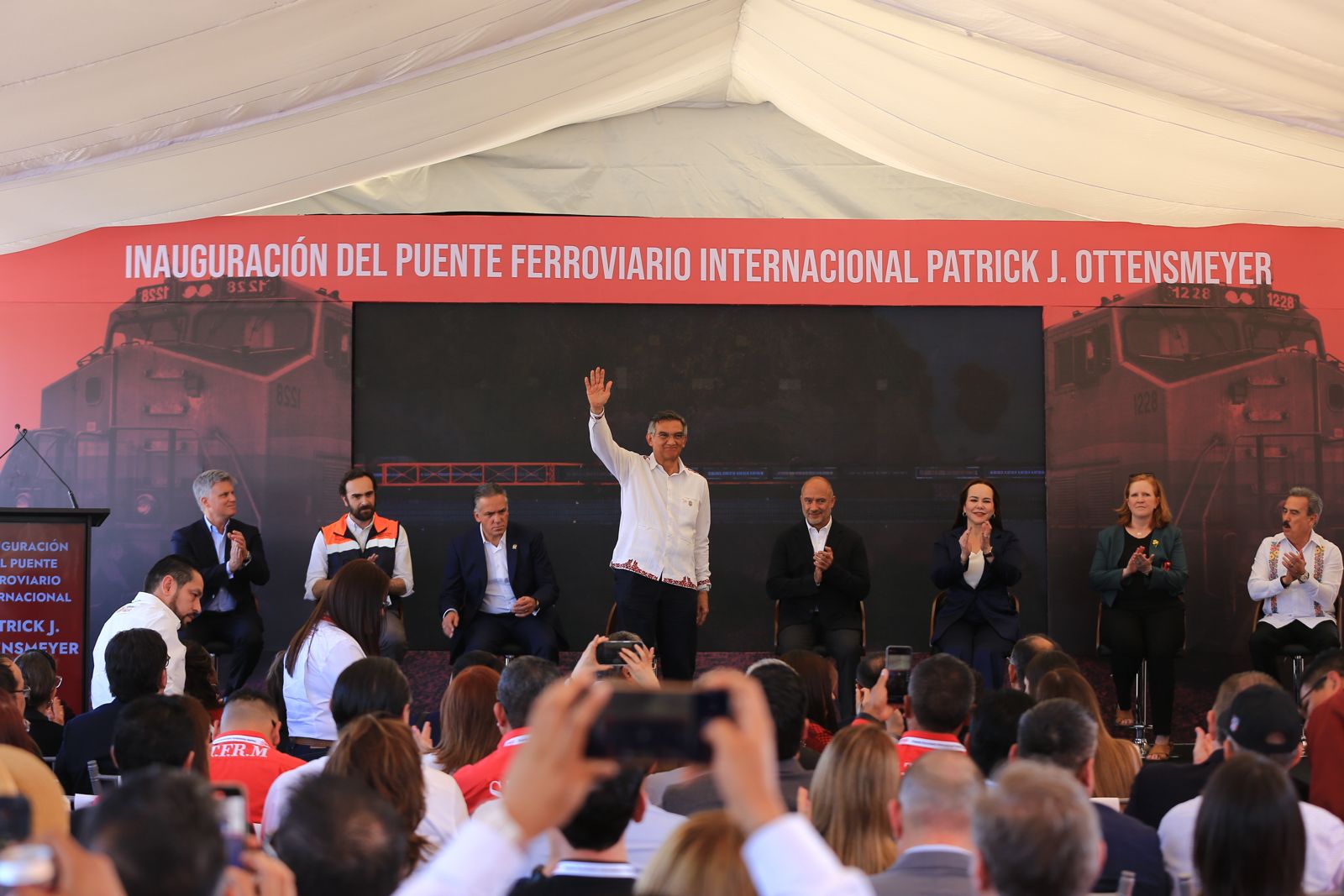 El Gobernador Américo Villarreal inaugura puente ferroviario junto a SICT y CPKC para duplicar intercambio comercial