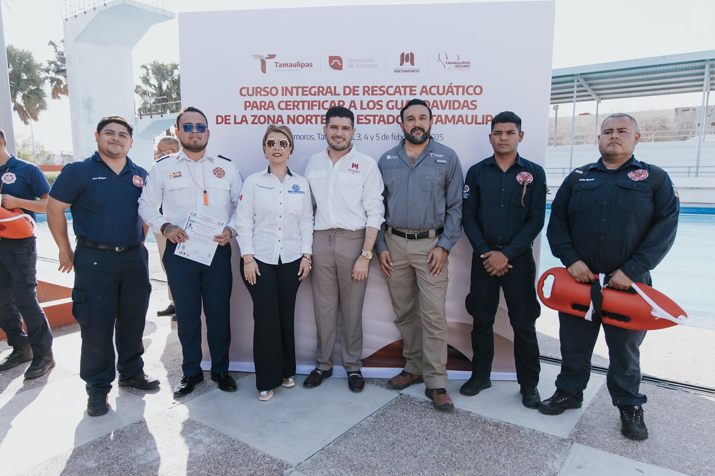 El alcalde Beto Granados respalda la certificación de guardavidas para la seguridad en playas de Matamoros
