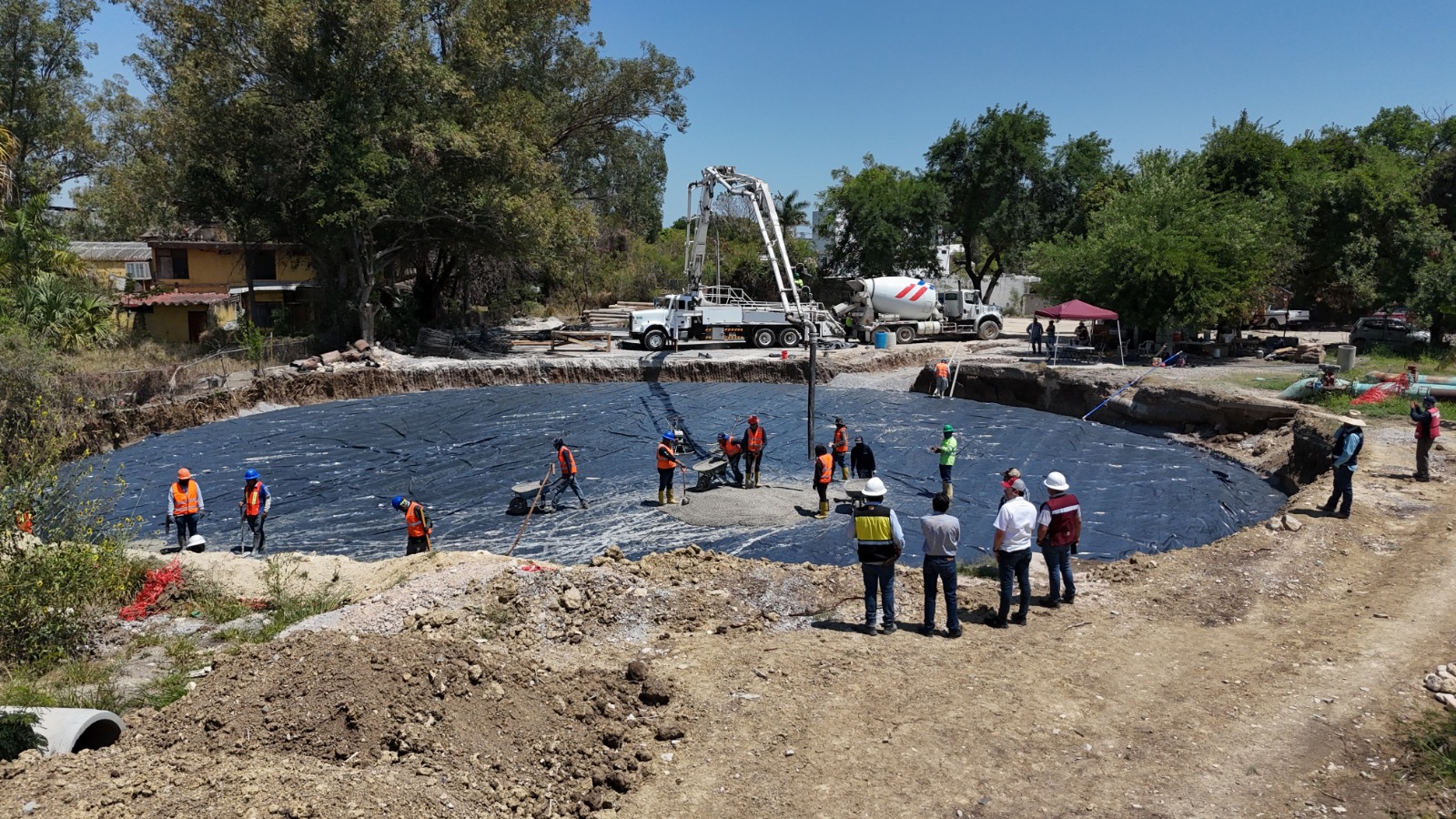 Gobierno de Tamaulipas construye tanque de almacenamiento para mejorar abasto de agua en Ciudad Victoria