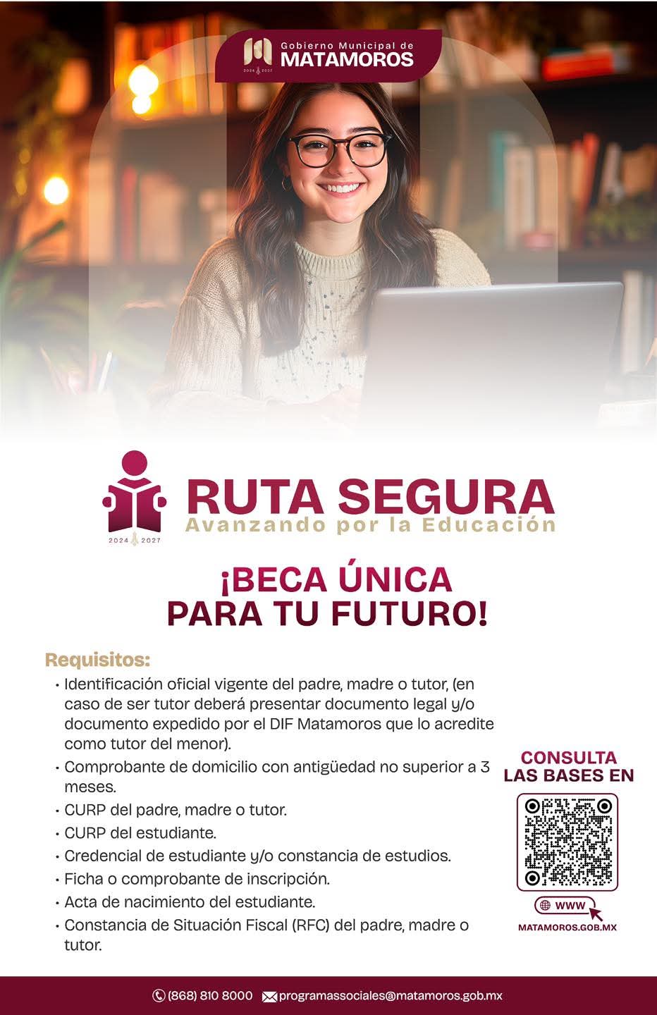 El Gobierno Municipal de Matamoros promueve la beca “Ruta Segura” para estudiantes