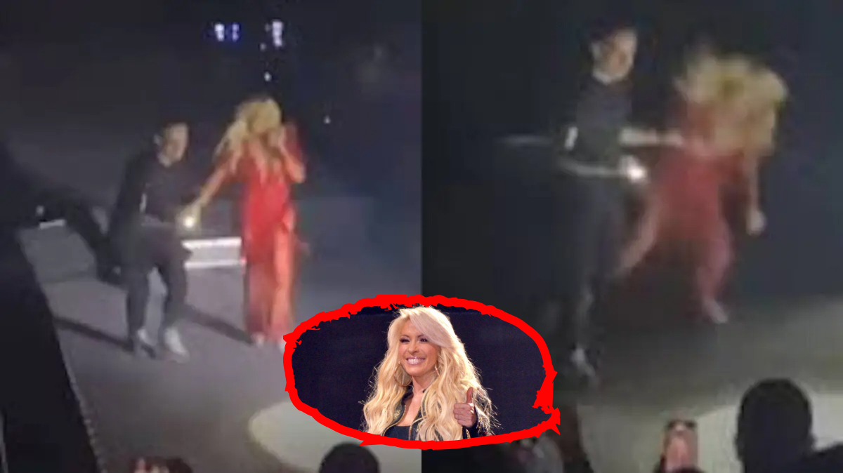 Yuri sufre caída en pleno escenario durante concierto en Tampico, Tamaulipas