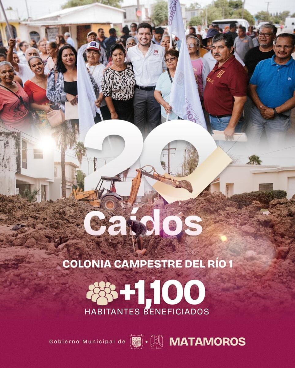 El alcalde Beto Granados supervisa acciones para eliminar fugas de drenaje en Matamoros