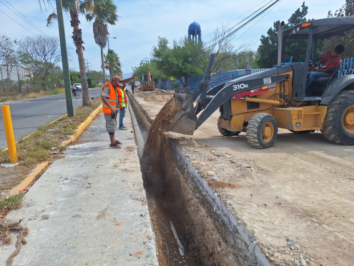 El gobierno del Dr Américo Villarreal impulsa obras hidráulicas para la capital de Tamaulipas