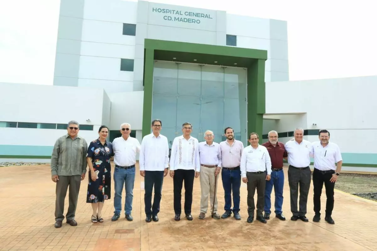 El Gobernador Américo Villarreal recorre y supervisa las obras del nuevo Hospital General de Ciudad Madero
