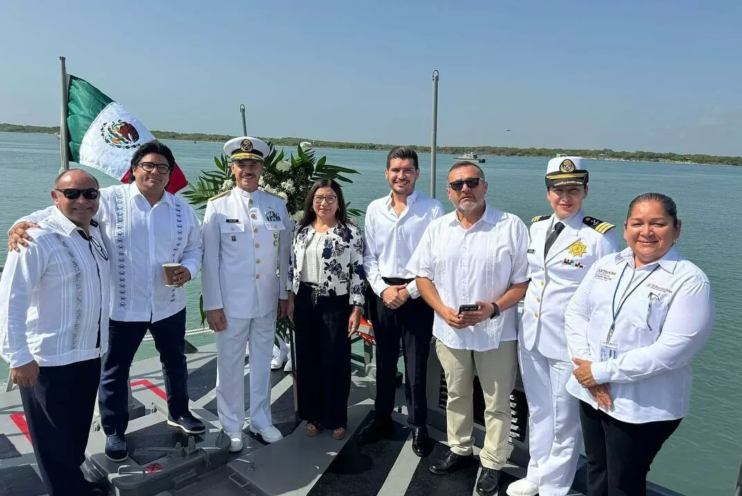 El alcalde Beto Granados conmemoró el Día de la Marina Nacional en el Puerto del Mezquital