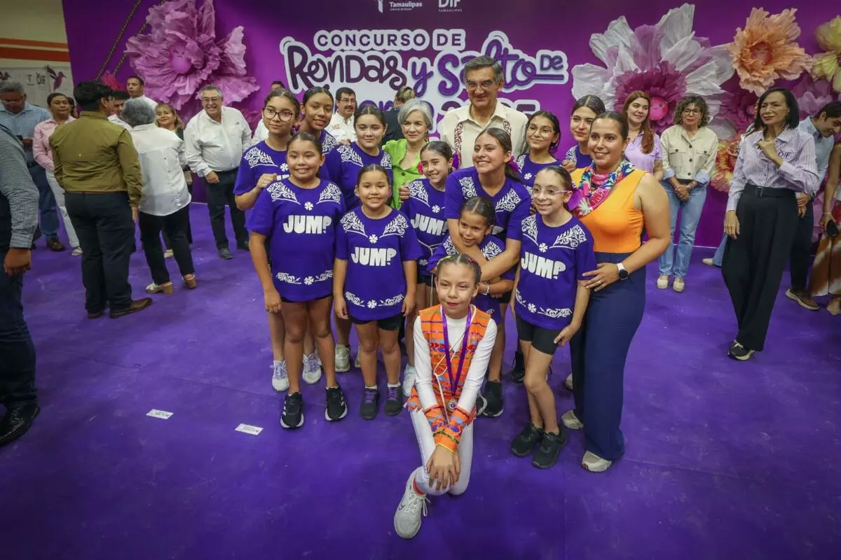 El gobernador Américo Villarreal Anaya y su esposa María de Villarreal impulsan tradiciones con concurso de Rondas y Salto de Cuerda