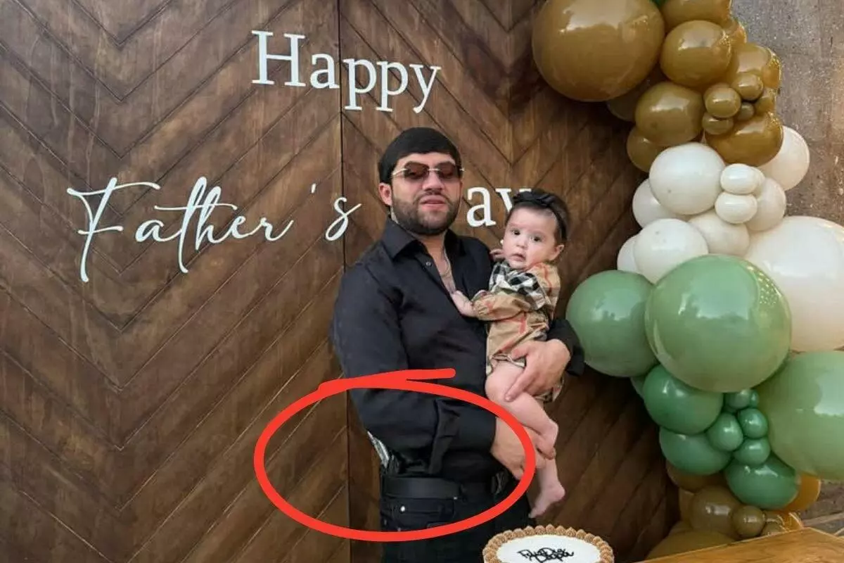 Luis R Conriquez desata polémica por foto con su hija y una supuesta pistola