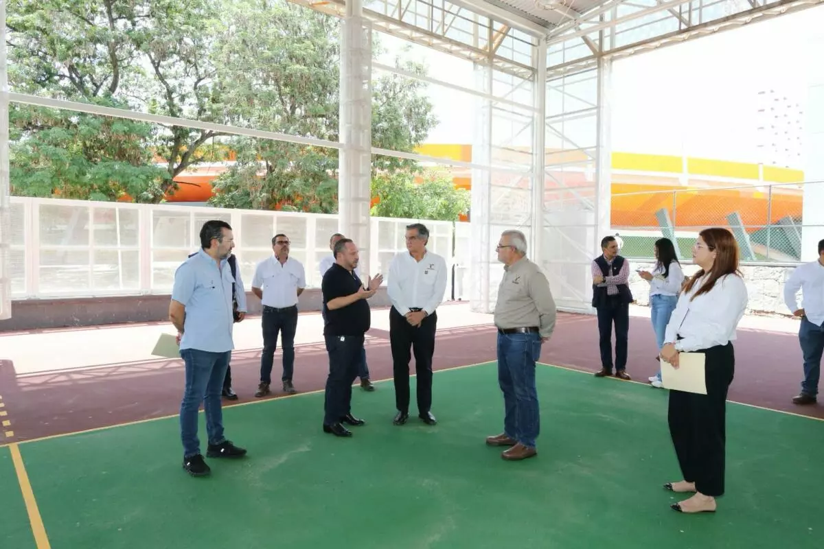 El gobernador Américo Villarreal supervisa obras de infraestructura deportiva en beneficio de la juventud tamaulipeca