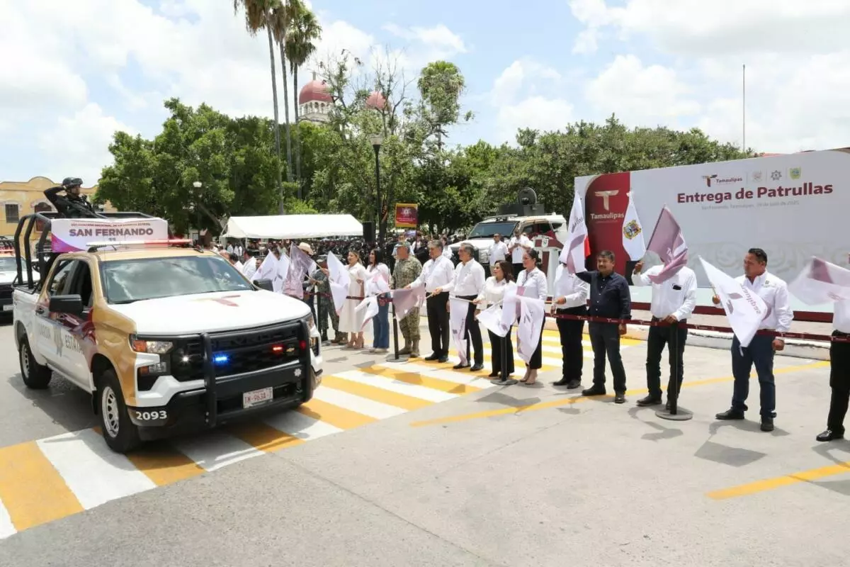 El gobernador Américo Villarreal impulsa estrategia de seguridad en San Fernando con más patrullas