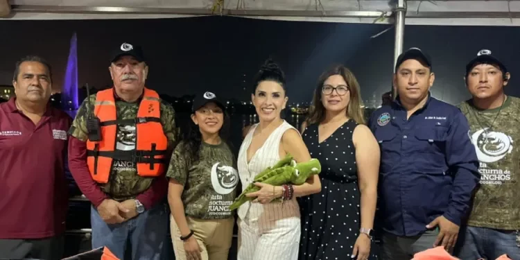 Dalilah Polanco disfruta de cocodrilos, torta de la barda y mercado en Tampico