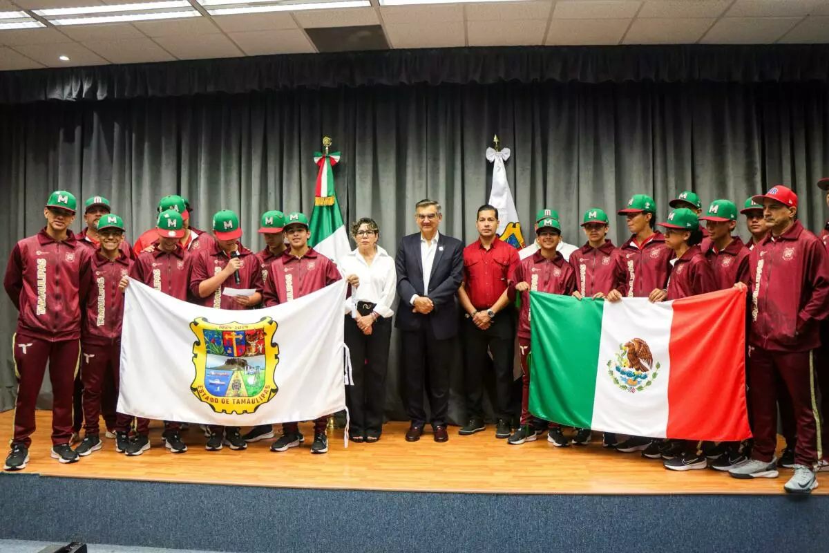 El gobernador Américo Villarreal respalda a beisbolistas que representarán a Tamaulipas en el Torneo Latinoamericano