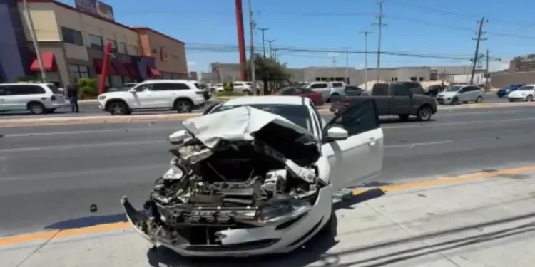 Choque múltiple en bulevar deja un lesionado en Reynosa, Tamaulipas
