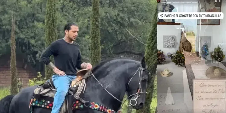 Christian Nodal rinde homenaje a los abuelos de Ángela Aguilar