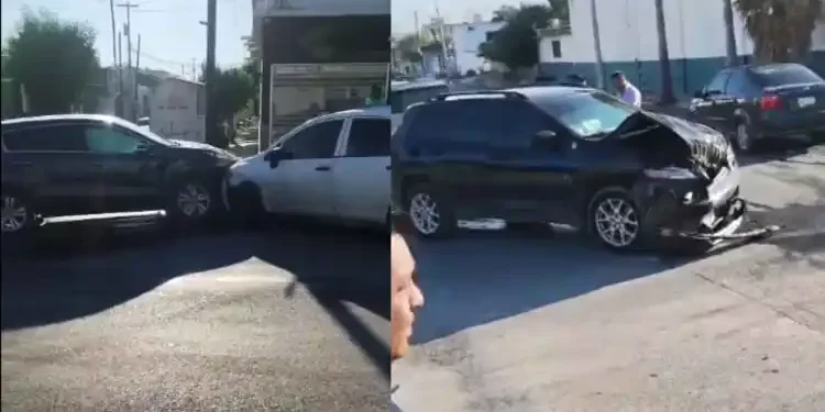 Se registra choque múltiple en Reynosa, Tamaulipas
