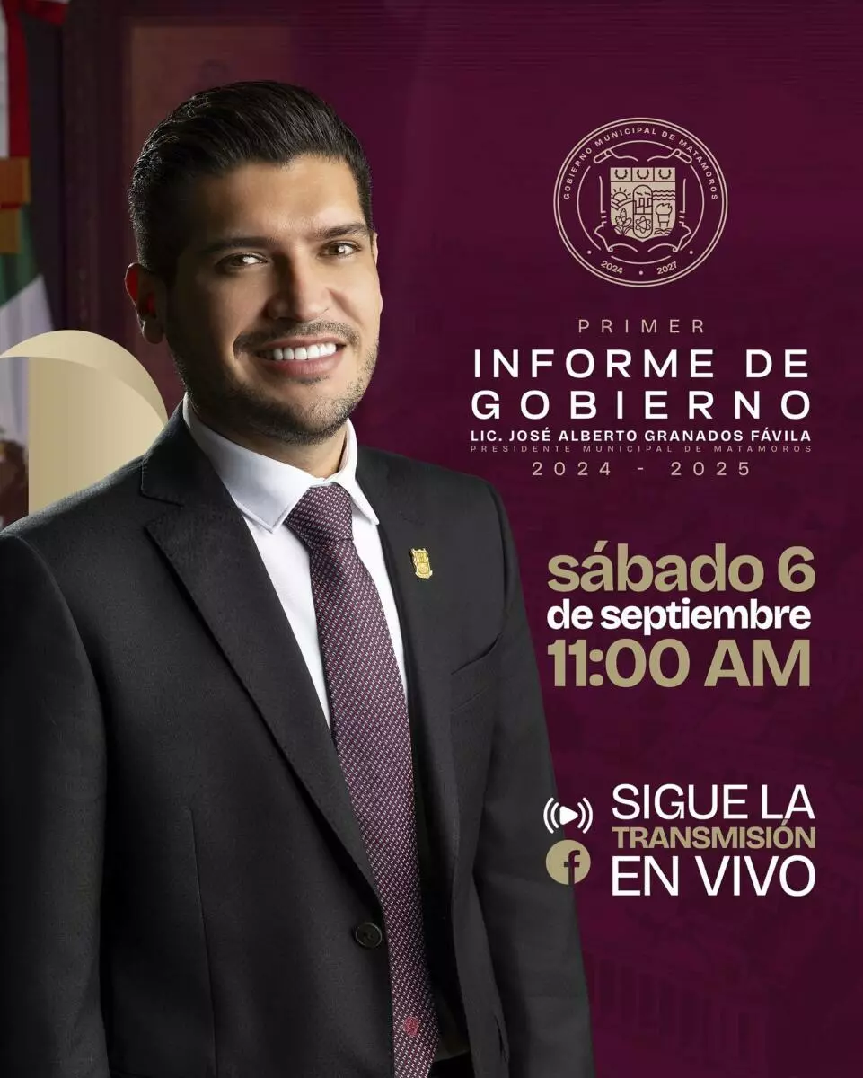 El gobierno municipal de Matamoros invita a conocer resultados de la administración este sábado 6 de septiembre
