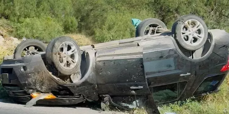 Vuelcan y se dan a la fuga en Reynosa, Tamaulipas