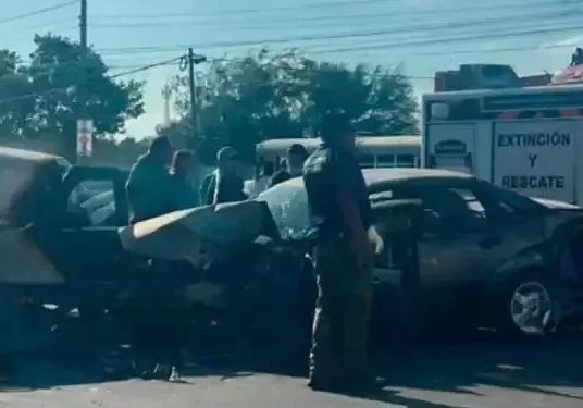 Se registra fuerte accidente con lesionados en la Reynosa-Monterrey