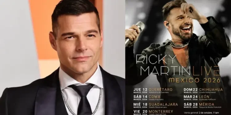Ricky Martin anuncia conciertos en México como parte de su gira mundial
