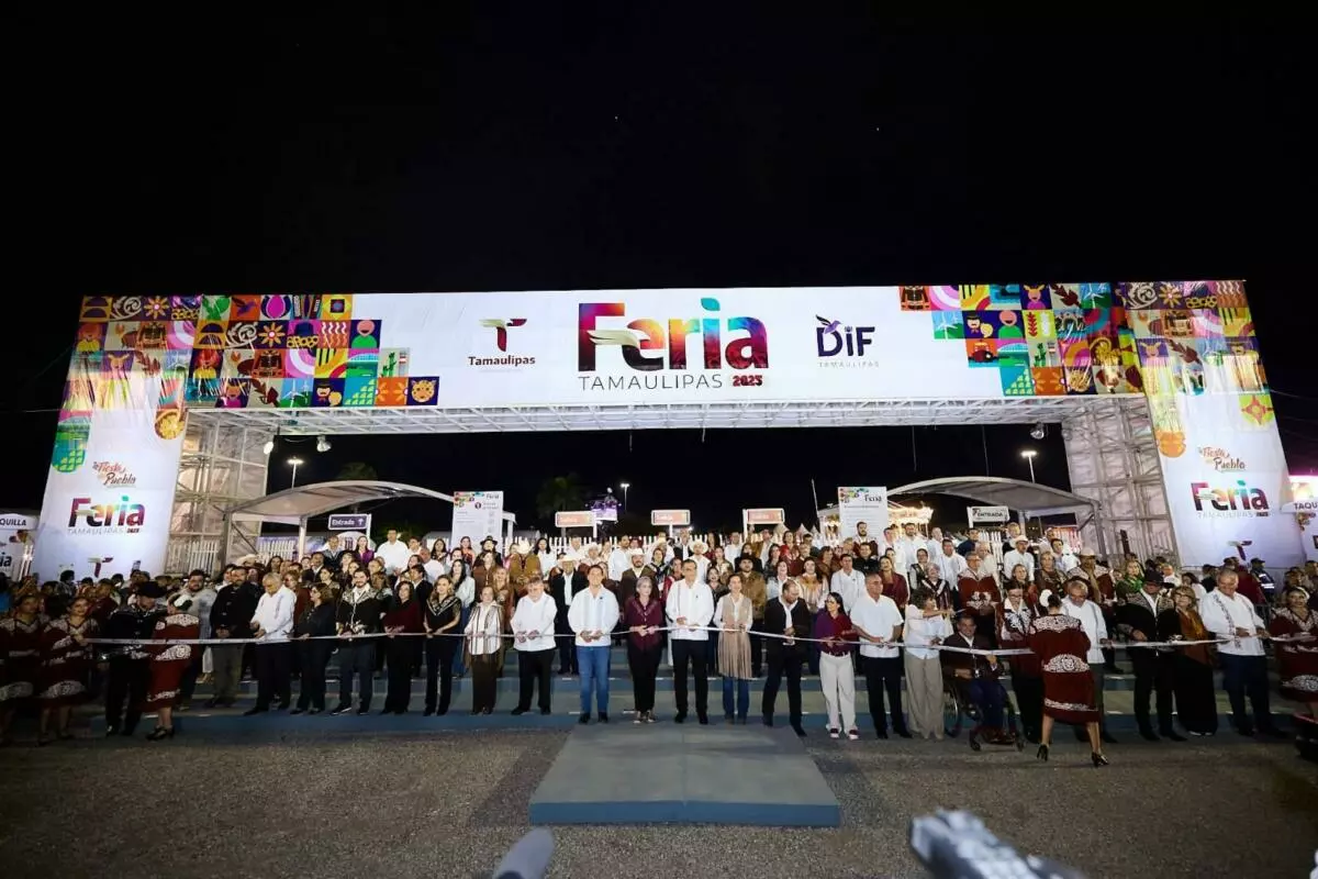 Con gran entusiasmo, el gobernador Américo Villarreal inaugura la Feria Tamaulipas 2025, fiesta de las familias tamaulipecas