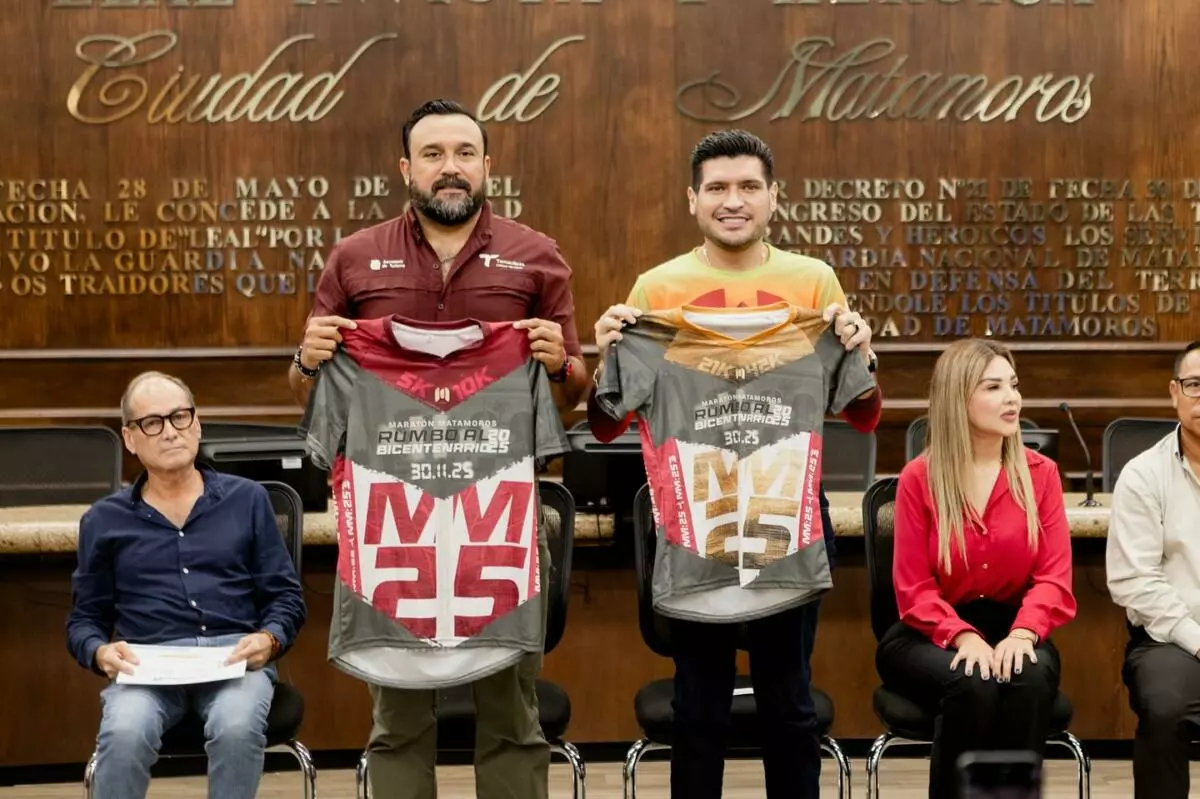 El alcalde Beto Granados anuncia el Primer “Maratón Matamoros Rumbo al Bicentenario” junto al secretario de Turismo de Tamaulipas