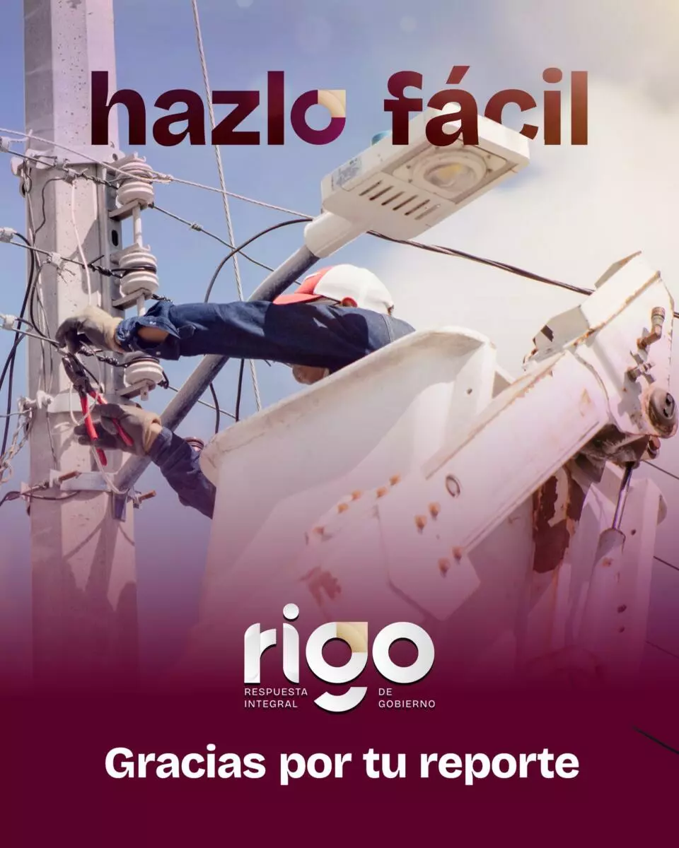 Gobierno municipal de Matamoros invita a la ciudadanía a mantener iluminada la ciudad a través de la plataforma RIGO