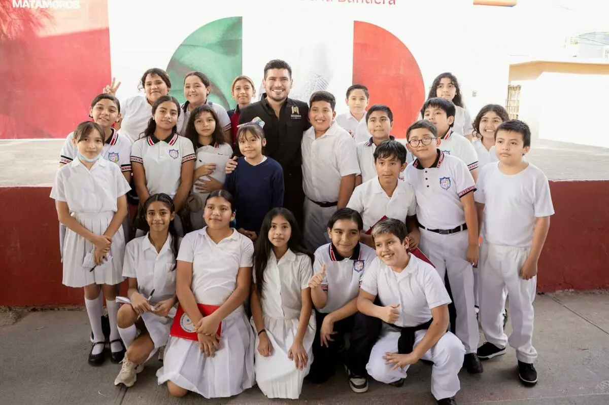 Gobierno municipal de Matamoros entrega barda perimetral en la Escuela Primaria Ernesto Gutiérrez González
