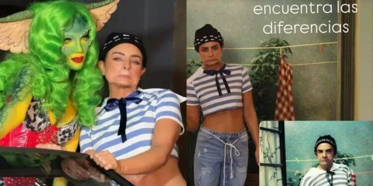 Aislinn Derbez brilla en fiesta de Belinda con disfraz de “Aarón Abasolo”