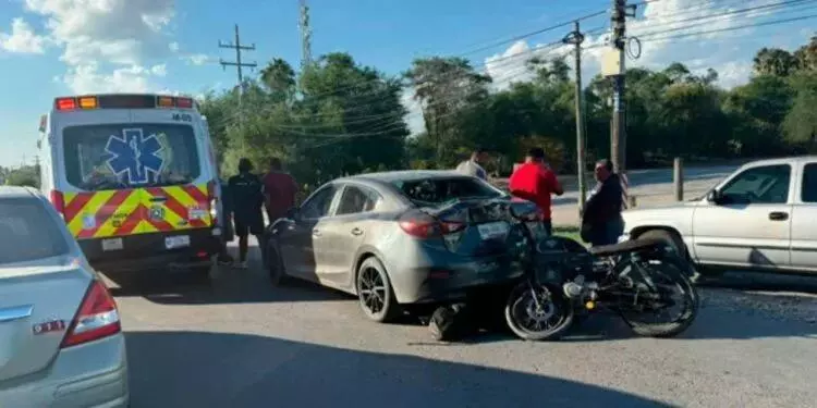 Muere motociclista y su acompañante resulta herido tras fuerte accidente en la Río Bravo-Reynosa, Tamaulipas