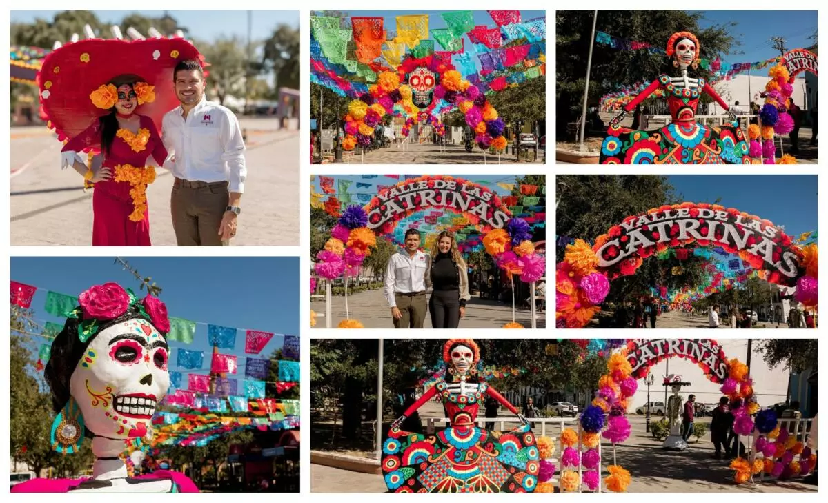 Gobierno municipal de Matamoros invita a disfrutar del Valle de las Catrinas en la Plaza Principal
