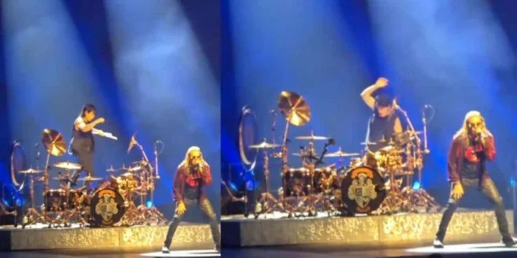 Baterista de Maná sufre fuerte caída en pleno concierto