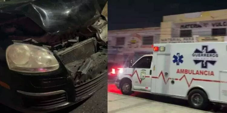 Choque múltiple deja a una dama y varios menores lesionados en Matamoros, Tamaulipas